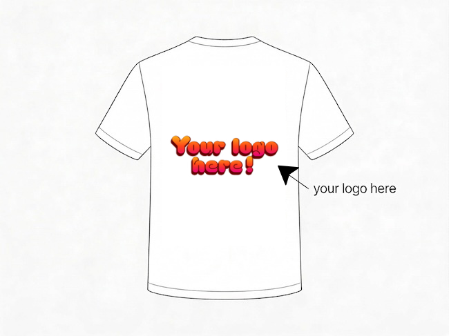Your Logo Here on Back of T-shirts